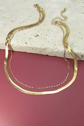 The Double Snake and Largo Chain Necklace