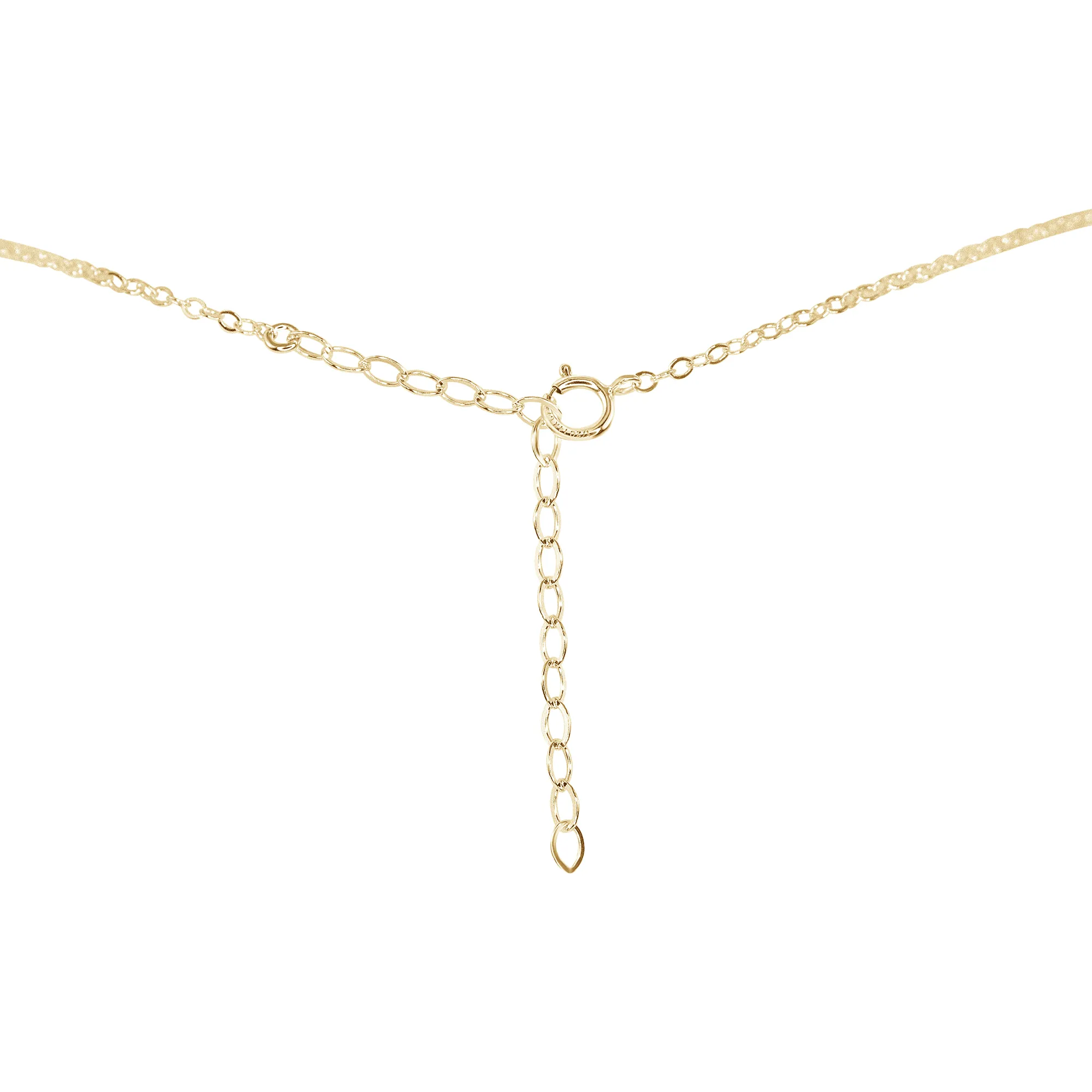 Tiny Sunstone Teardrop Necklace