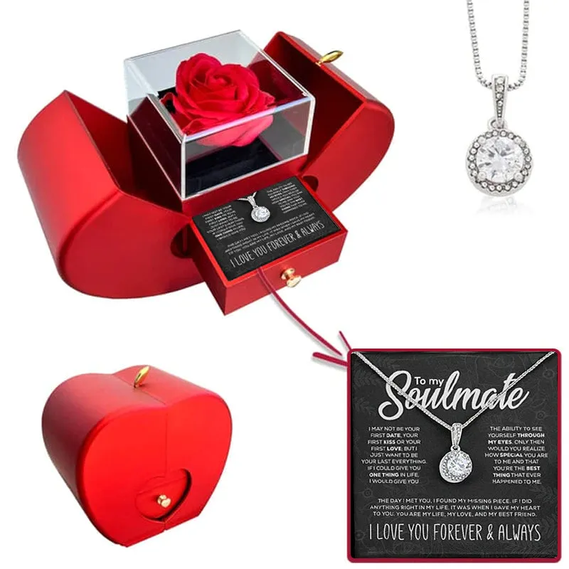 To My Soulmate Sparkling Round Created Necklace
