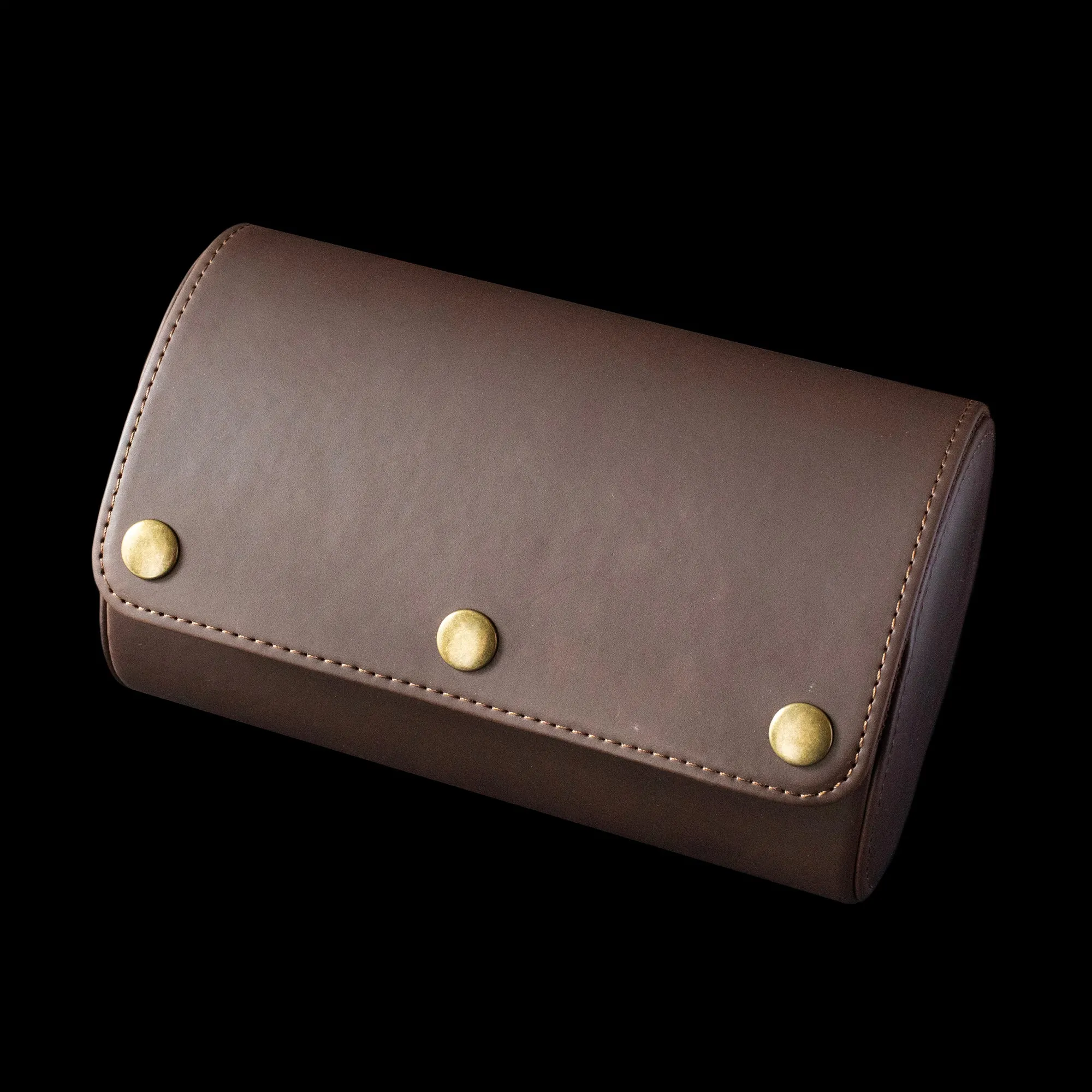 Watch Roll - Luxury Dark Brown 2 Slot Brown Slider