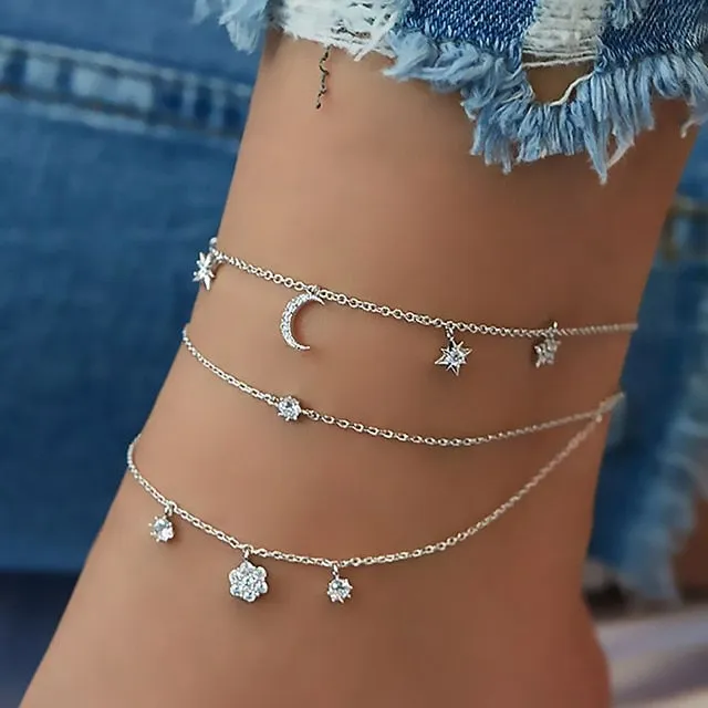 Women summer beach bohemia cute chain anklets