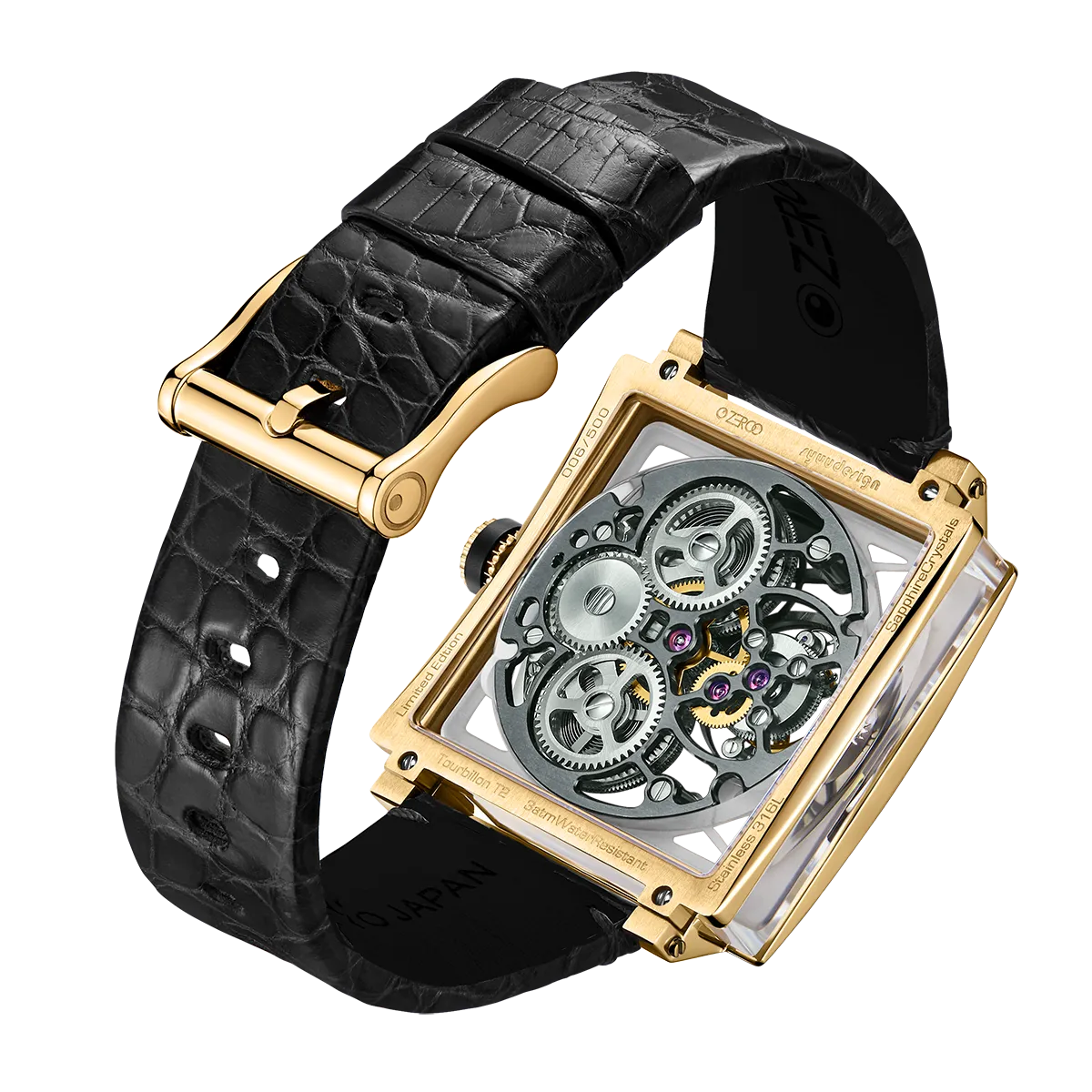 ZEROO T1 THE ARCHER FULL SKELETON TOURBILLONMANUAL TOURBILLON WATCH FOR GENTS - ZT002GBK