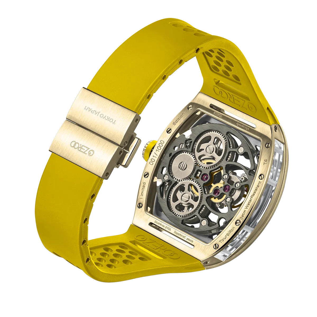 ZEROO T4 THE ARCHER FULL SKELETON TOURBILLONMANUAL TOURBILLON WATCH FOR GENTS - ZT004GYW