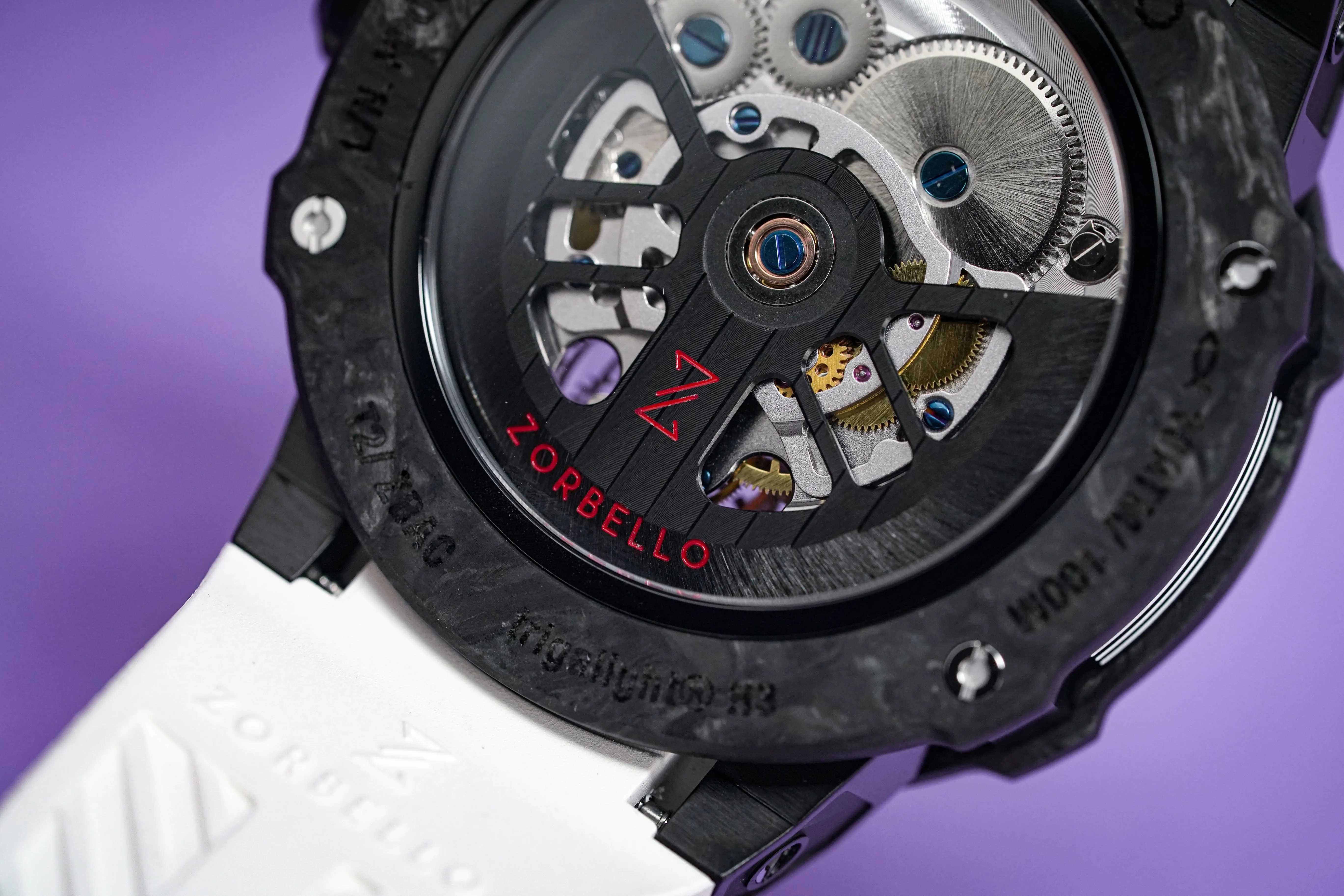 Zorbello Watch T2 Tourbillon White Tritium Tubes ZBAC002 *Free Watch Winder*