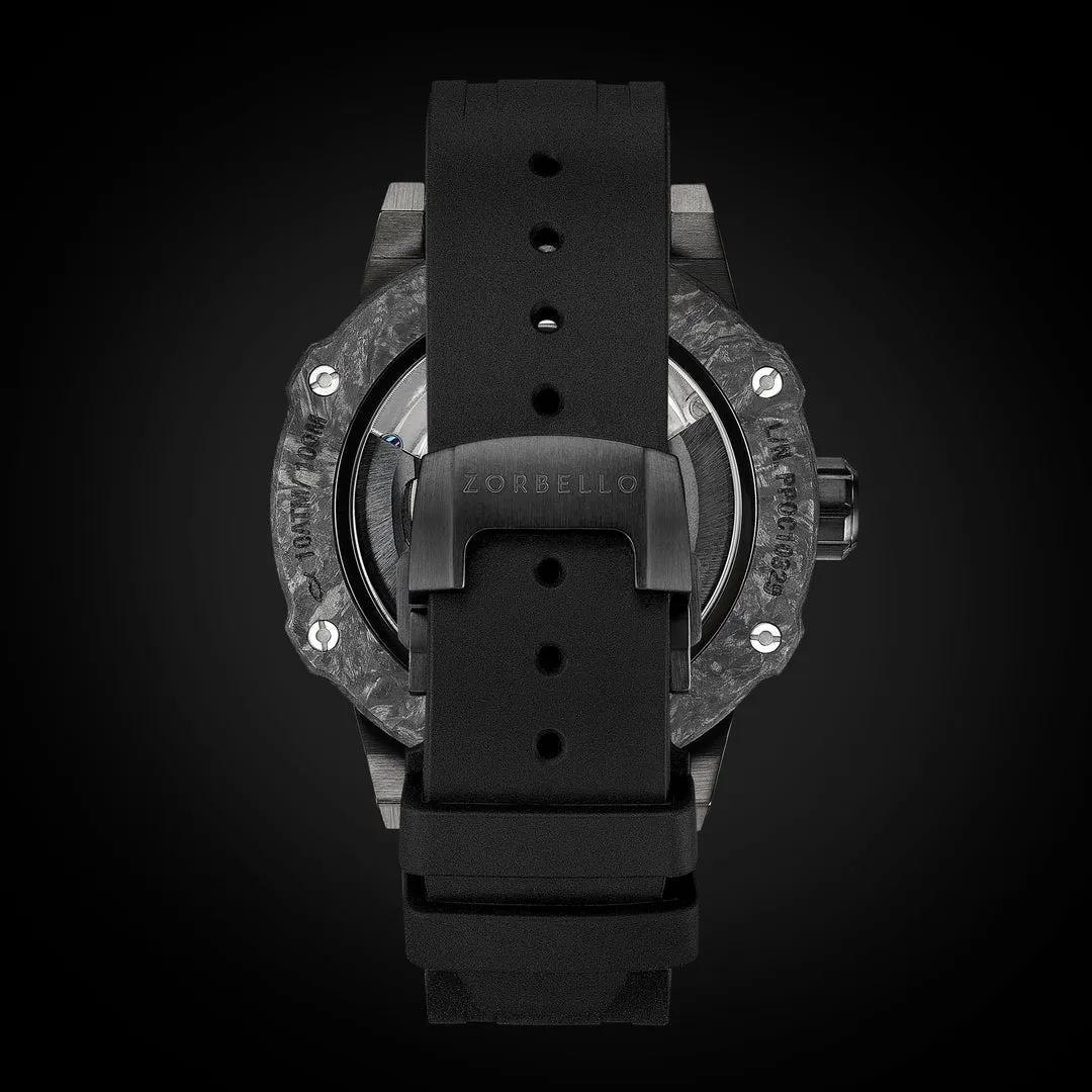 Zorbello Watch T3 Tourbillon Black Super-Luminova® Tritium ZBAD001 *Free Watch Winder*