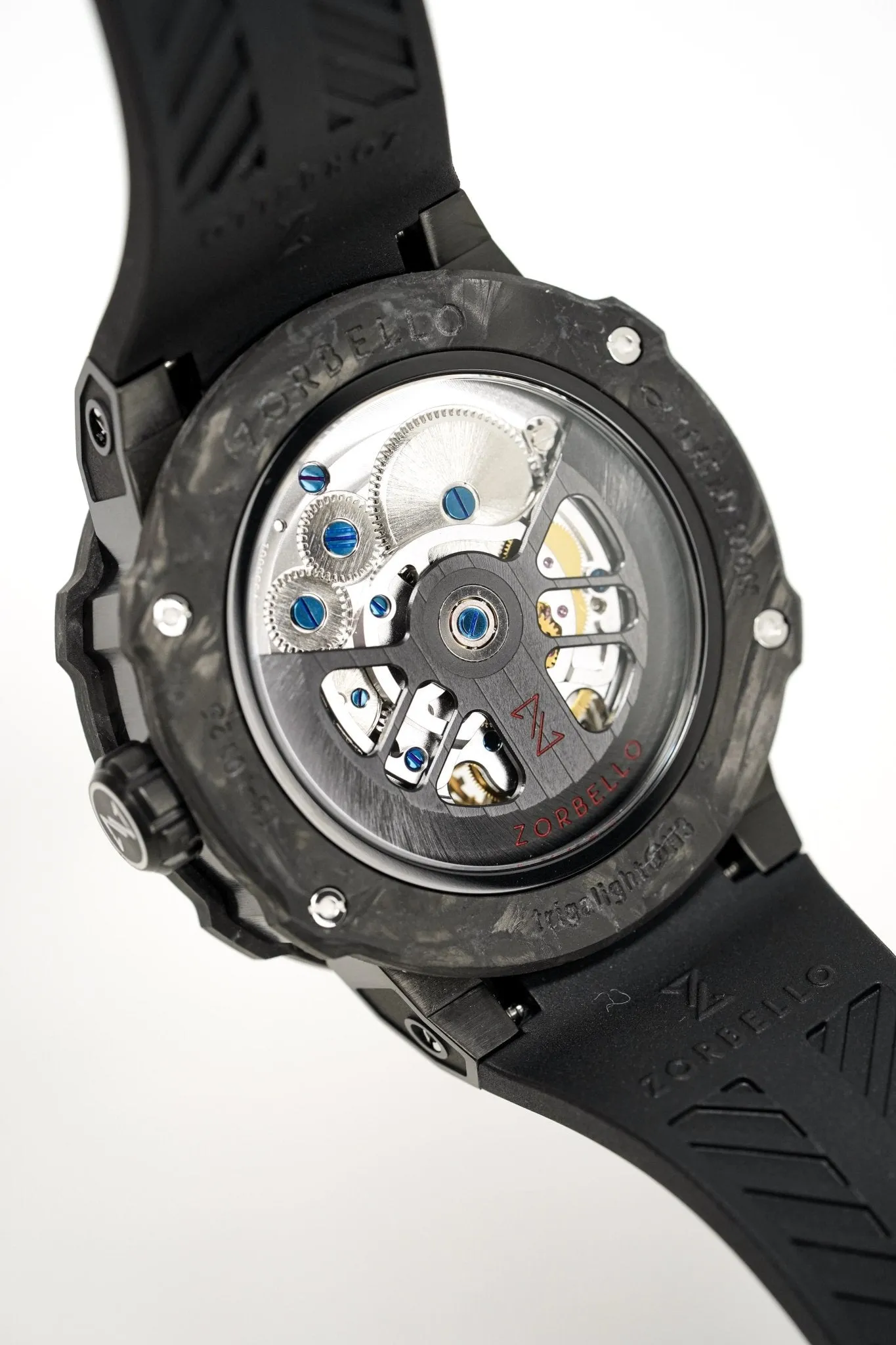Zorbello Watch T3 Tourbillon Black Super-Luminova® Tritium ZBAD001 *Free Watch Winder*