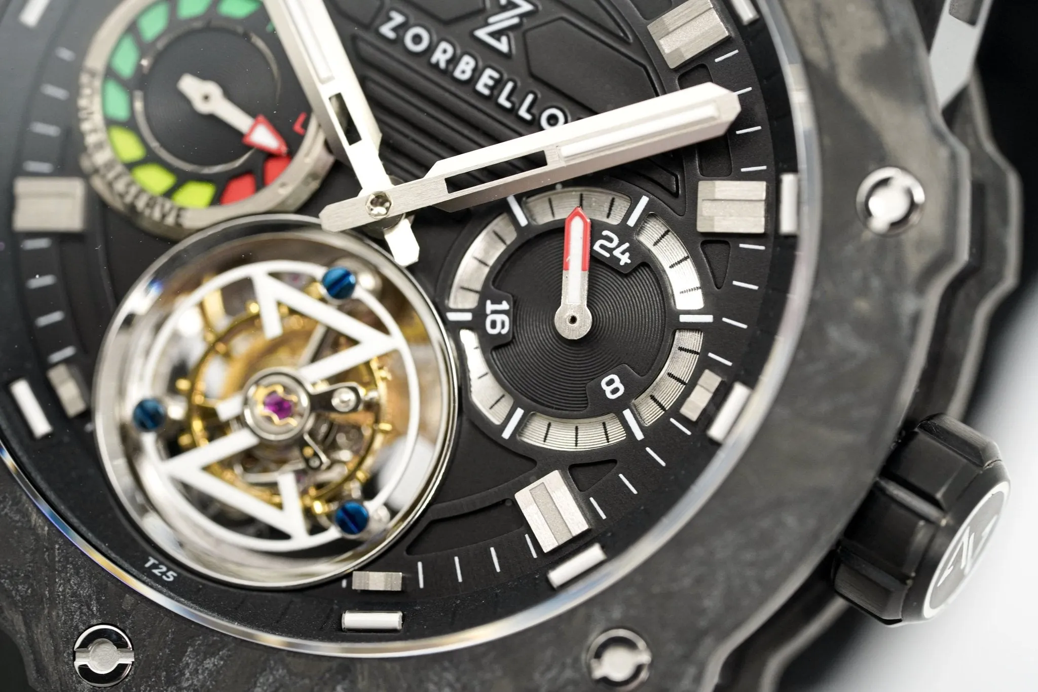 Zorbello Watch T3 Tourbillon Black Super-Luminova® Tritium ZBAD001 *Free Watch Winder*