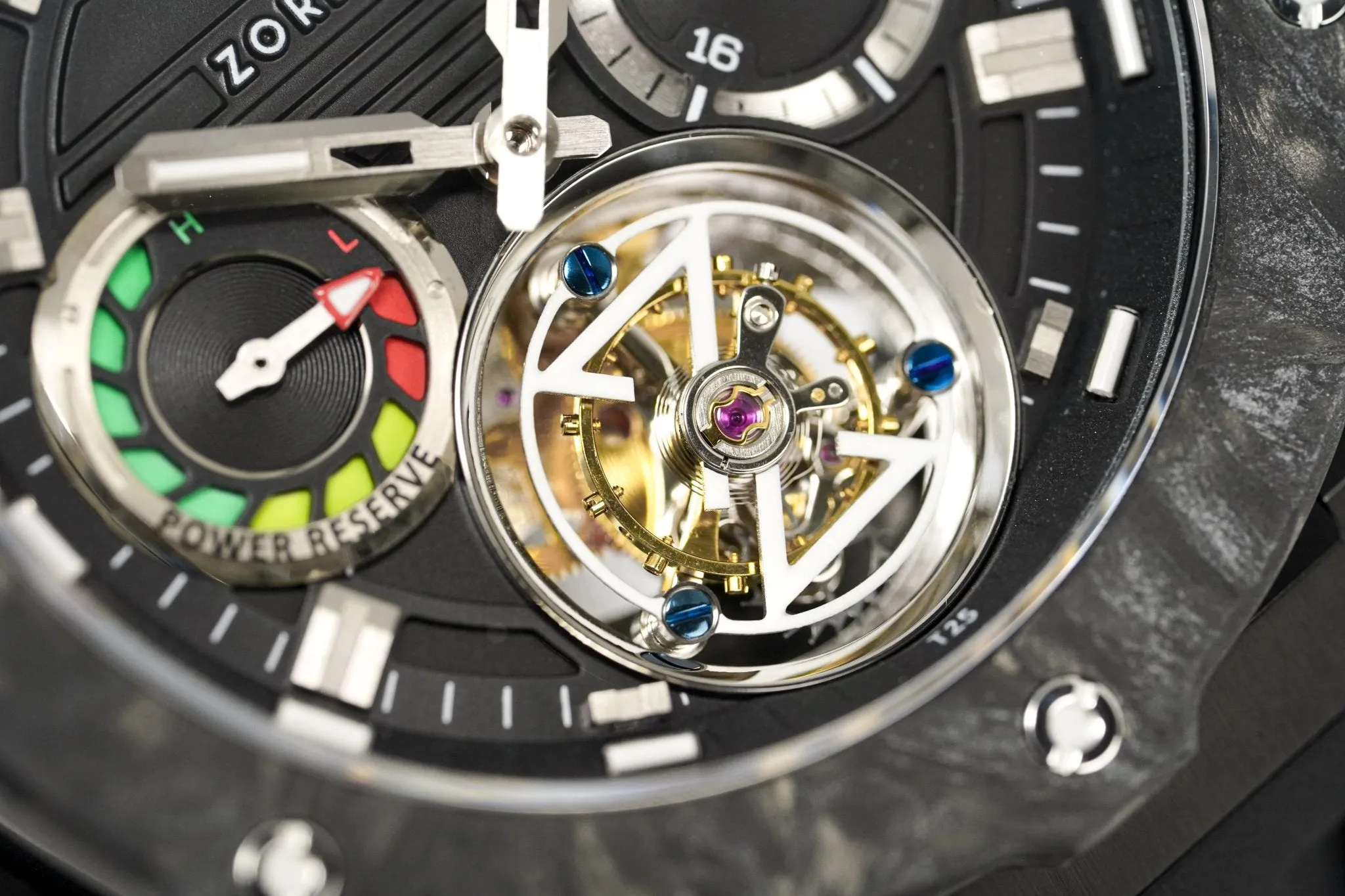 Zorbello Watch T3 Tourbillon Black Super-Luminova® Tritium ZBAD001 *Free Watch Winder*