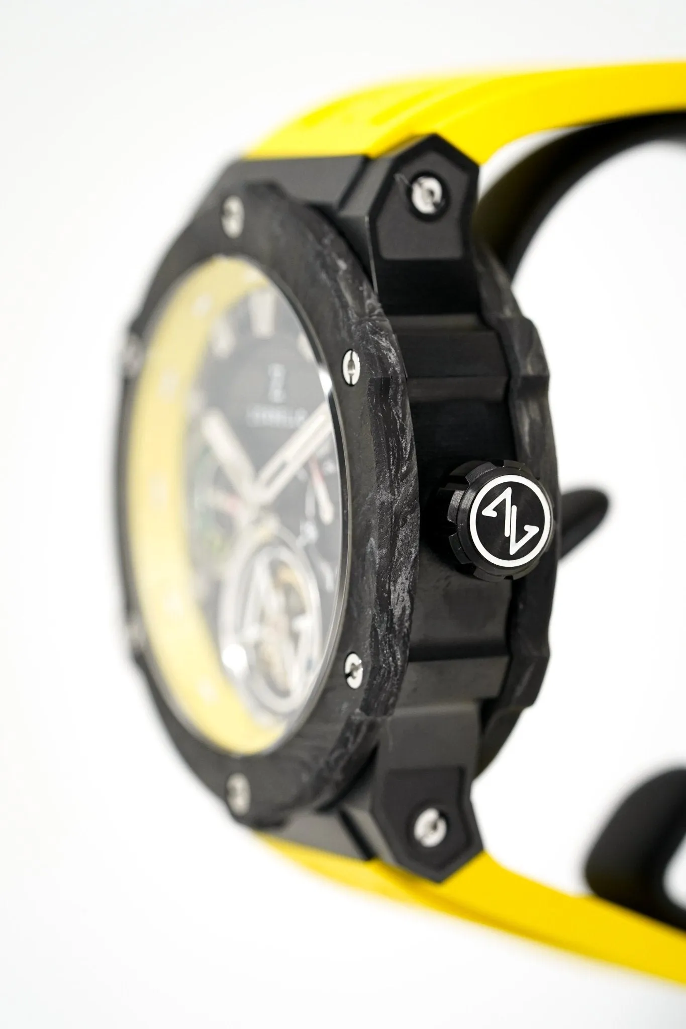 Zorbello Watch T3 Tourbillon Yellow Super-Luminova® Tritium ZBAD003 *Free Watch Winder*