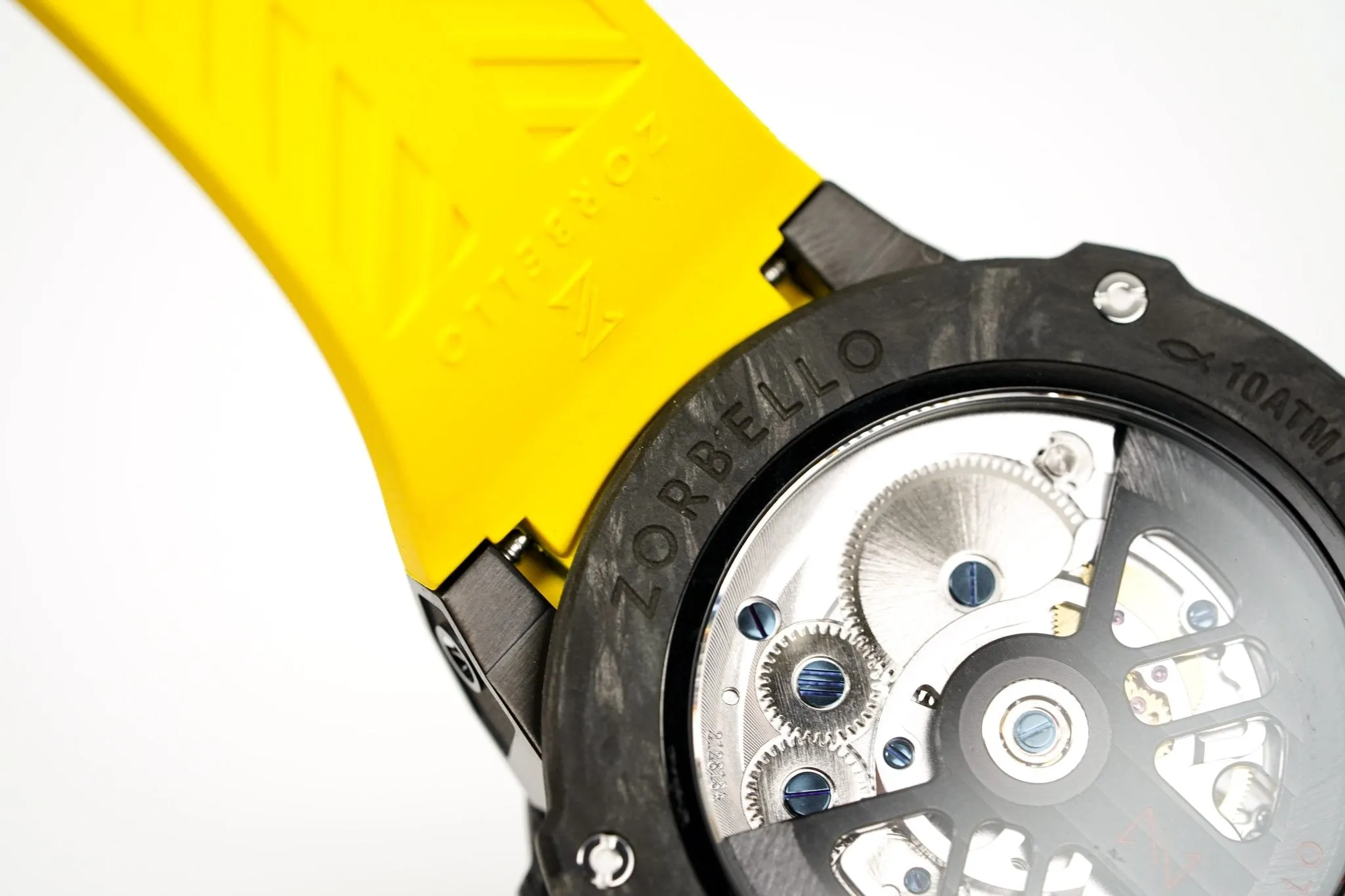Zorbello Watch T3 Tourbillon Yellow Super-Luminova® Tritium ZBAD003 *Free Watch Winder*