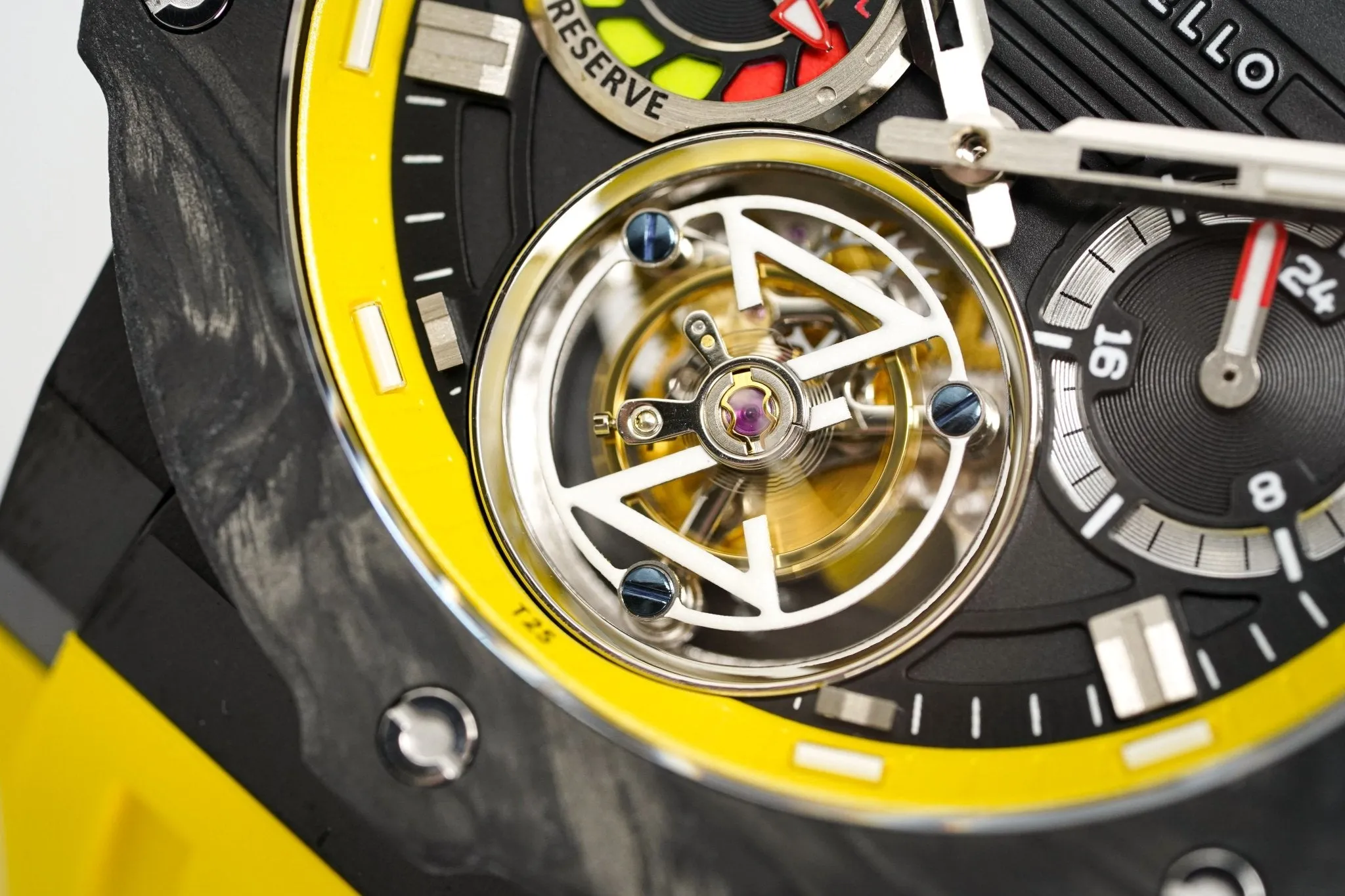 Zorbello Watch T3 Tourbillon Yellow Super-Luminova® Tritium ZBAD003 *Free Watch Winder*
